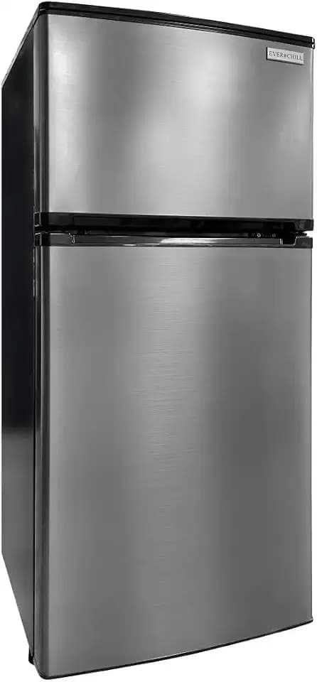 Everchill 2022302334 4.5 Cubic Foot 12 Volt Stainless Steel Refrigerator - Left Hand Hinge
