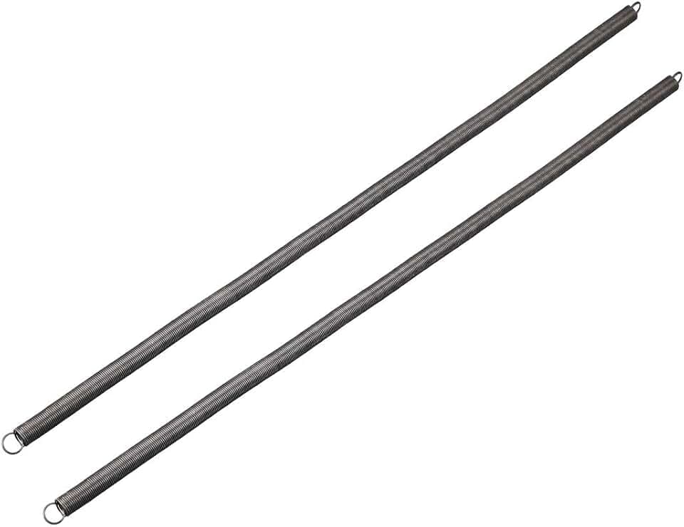sourcing map 2 Stück 0,6 mm Drahtdurchmesser, 7 mm Außendurchmesser, 300 mm Freie Länge Federstahl Kleine Doppelhaken Zugfeder