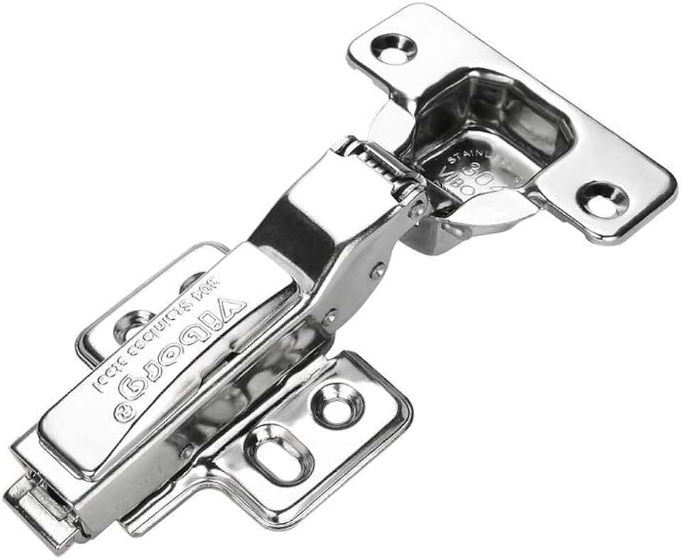 2 Stück VIBORG 304 Edelstahl soft close 35mm Scharniere für Küchenschrank Küchenschranktür Schranktüren Kleiderschrank mit dämpfer Automatikscharnier Integriert Dämpfung Schranktür Möbel Scharnier Mittelanschlag