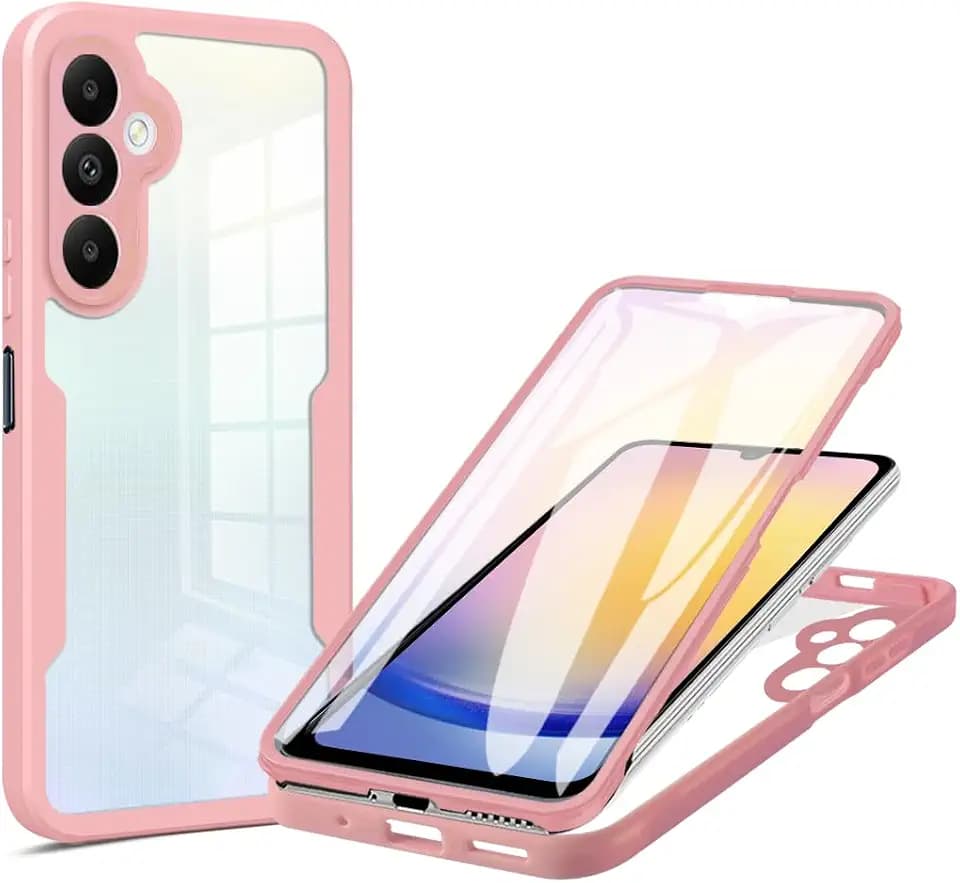 Asuwish Phone Case for Samsung Galaxy A13 5G with Built in Screen Protector Cover and Cell Accessories Silicone Rugged Hybrid Slim Protective A04S M13 G5 A 13 2022 13A A135G SM A136U Women Men Pink