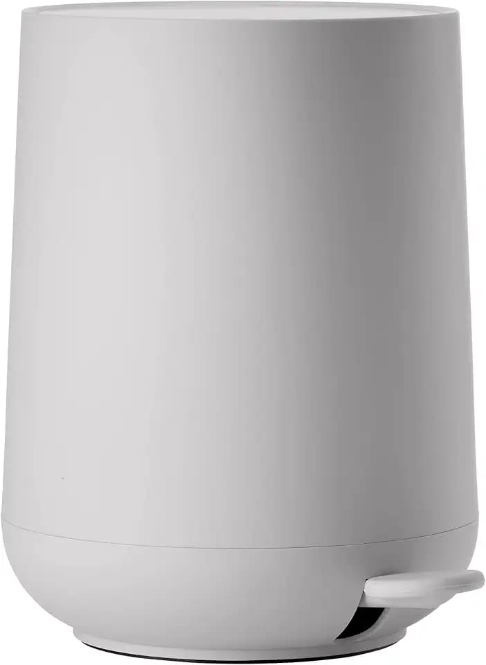 Zone Denmark Nova Mülleimer fürs Bad, Kosmetikeimer, Abfalleimer fürs Badezimmer, Durchm. 23 cm, Höhe 29 cm, Fassungsvermögen 5 Liter, Soft Grey (Grau)