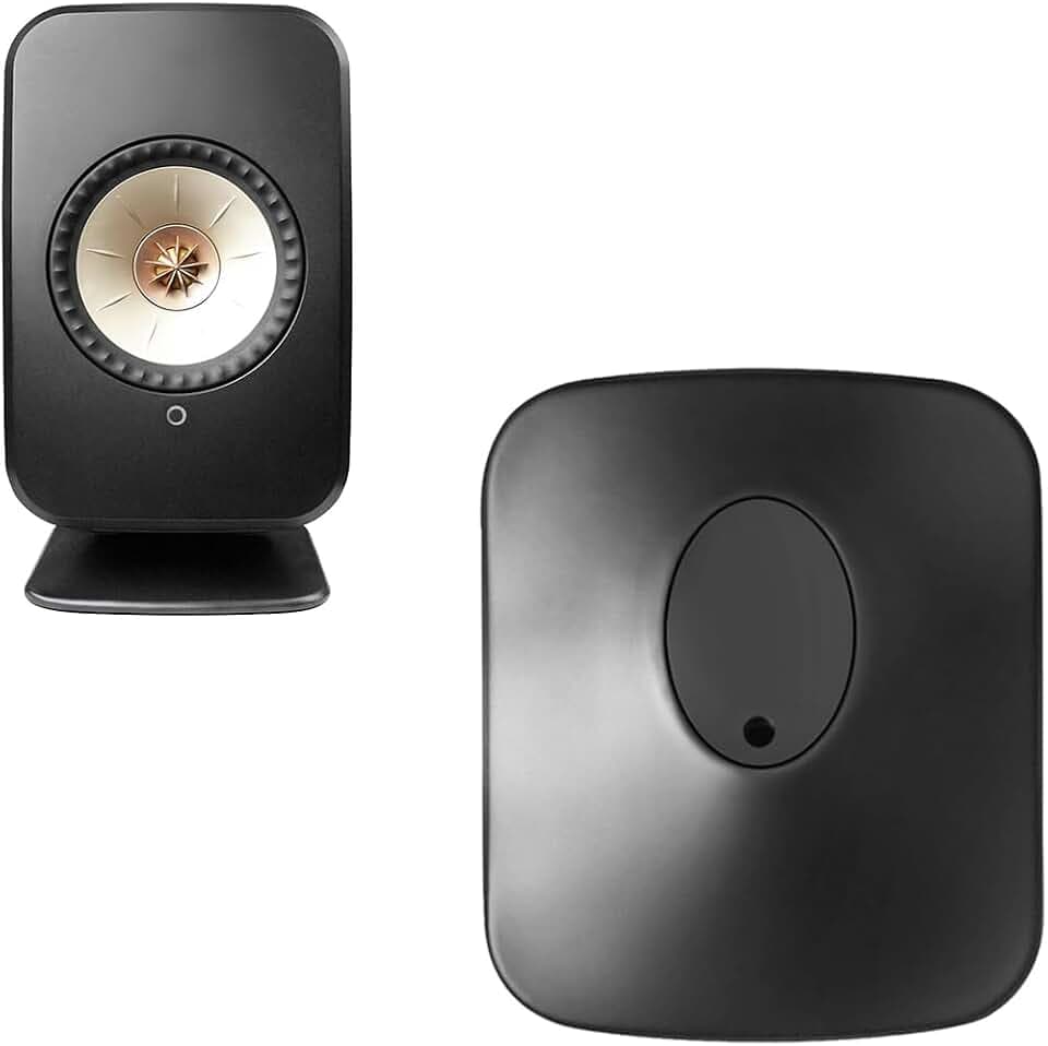Schreibtischständer aus Metall, Lautsprecher-Tischständer, Schreibtisch-Studio-Lautsprecher, Keil-Halterung für KEF Lsxii-Lautsprecher (schwarz)