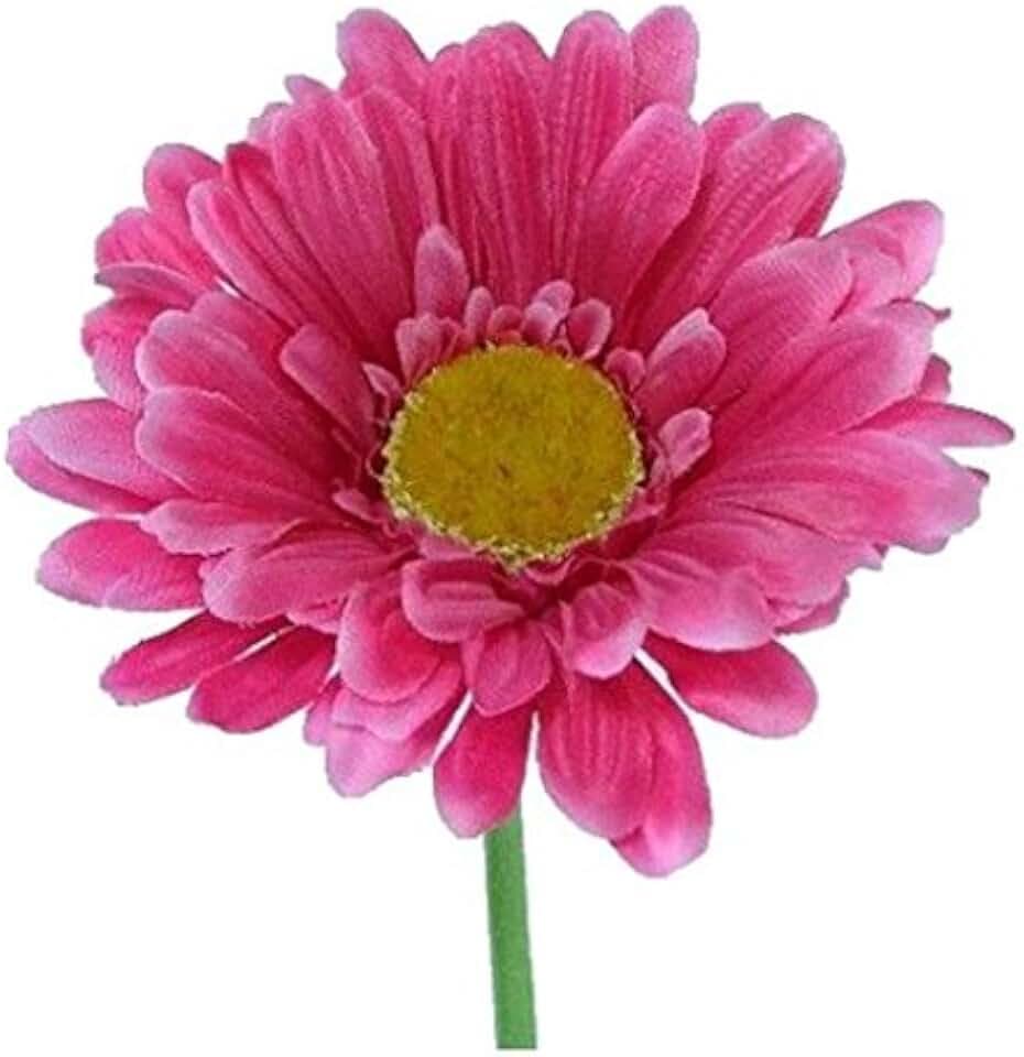 6 x Kunstblume, mit Stiel, pinkfarbene Gerbera Big Bloom-besonders dramatischen, für Haus und Garten