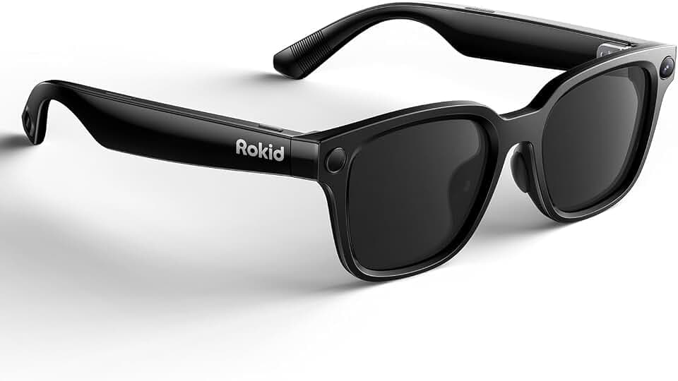 Rokid 12MP Camera, Voice-Controlled Assistant, Hands-Free Calls, Productivity for Travel