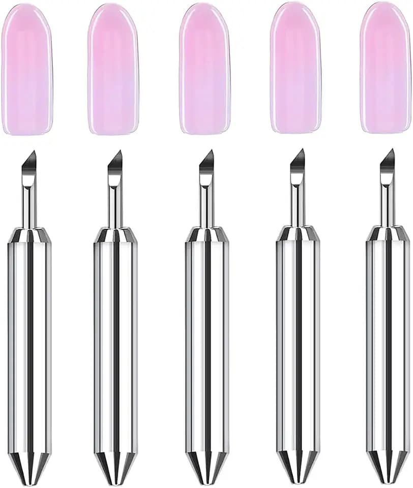 5 x Wolframstahl Schneidklingen für Cricut Joy, Unbehandelt, Mittenschnitt, Zentriert, Crafting Tool Accessory, Schneideplotter-Klingen