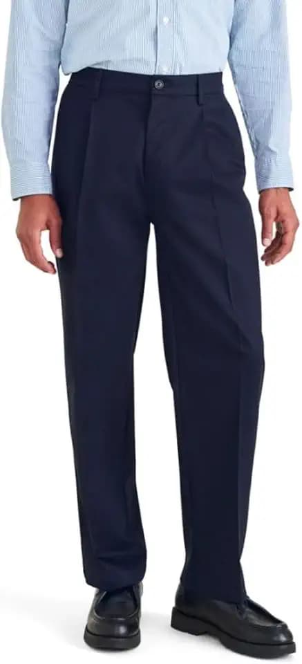 Relaxed Fit Signature Iron Free Khaki with Stain Defender Pants - Pleated