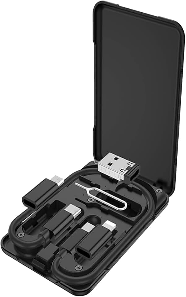 HOCO Kabel Set mit USB C auf USB C Kurzkabel 28cm Ideale Länge 3A Schnellladeadapter für kurzes iPhone Ladekabel kurz Micro USB Kabel kurz USB C Kabel Datenübertragung Aufbewahrungsbox