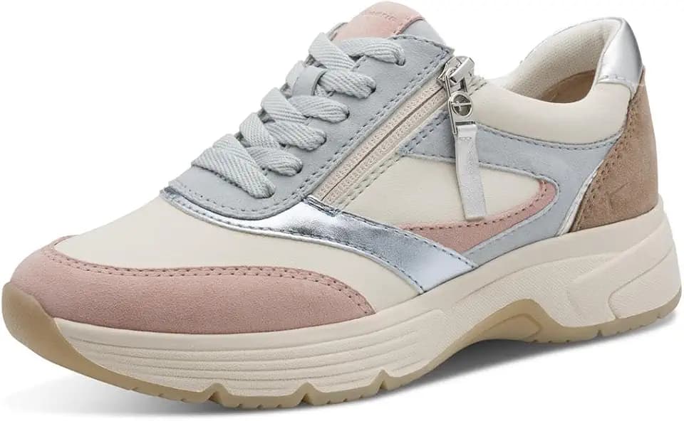 Tamaris Damen Wide FIT Sneaker aus Leder Hallux-Friendly