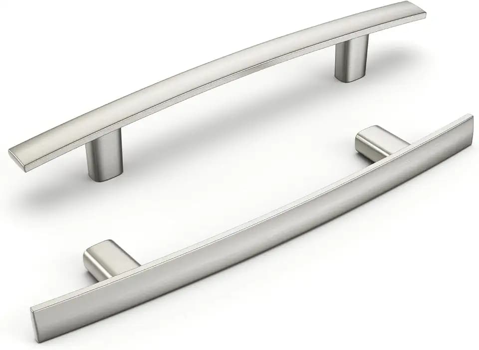 homdiy 10 Pack Brushed Nickel Cabinet Pulls, Solid Zinc Alloy, 3 Inch CC
