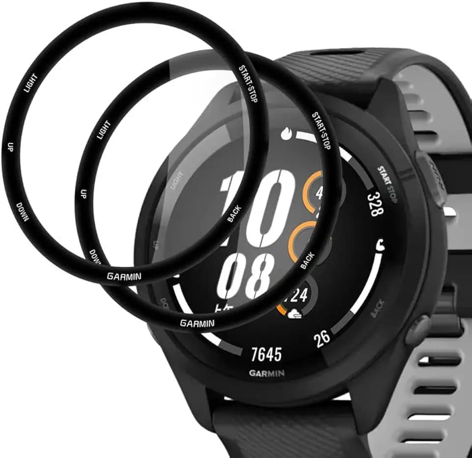[2 Stück] für Folie Garmin Forerunner 265 Weich TPU Glasschutzfolie, Stoß-Kratzfest Displayschutz Garmin Forerunner 265 Schutzglas, Anti-Staub, 100% Fingerabdruck Schutzfolie Displayfolie