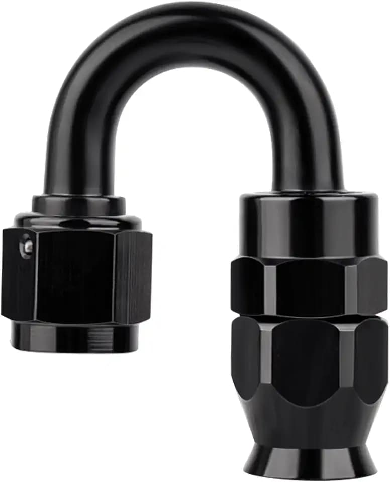 EVIL ENERGY 4AN PTFE Hose End Fitting 180 Degree Black for PTFE Hose Only