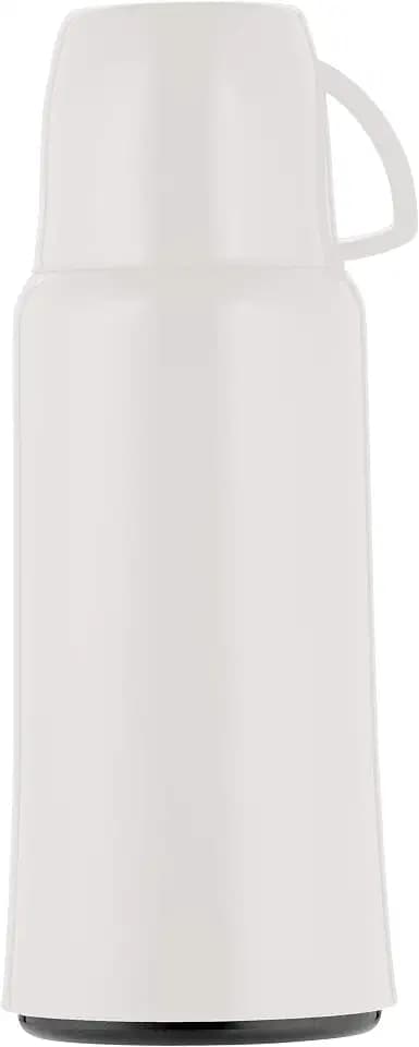 Helios Elegance Thermoskanne Weiß 1,0 l – 6h Heiß - Hält Getränke heiß & kalt - Robustes Design - Ideal für unterwegs