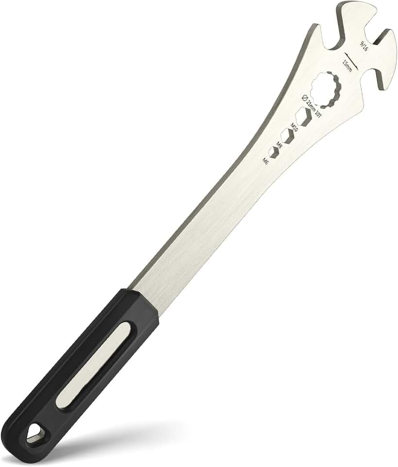 Bike Pedal Wrench, Bicycle Pedal Removal Tool with Extra Long Handle for Efficient Repair of Road and Mountain Bikes