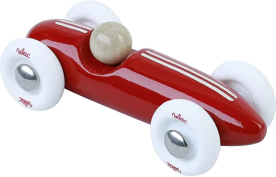 Auto Grand Prix Vintage MM Rot Naturholz Label EPV Kinder ab 2 Jahren