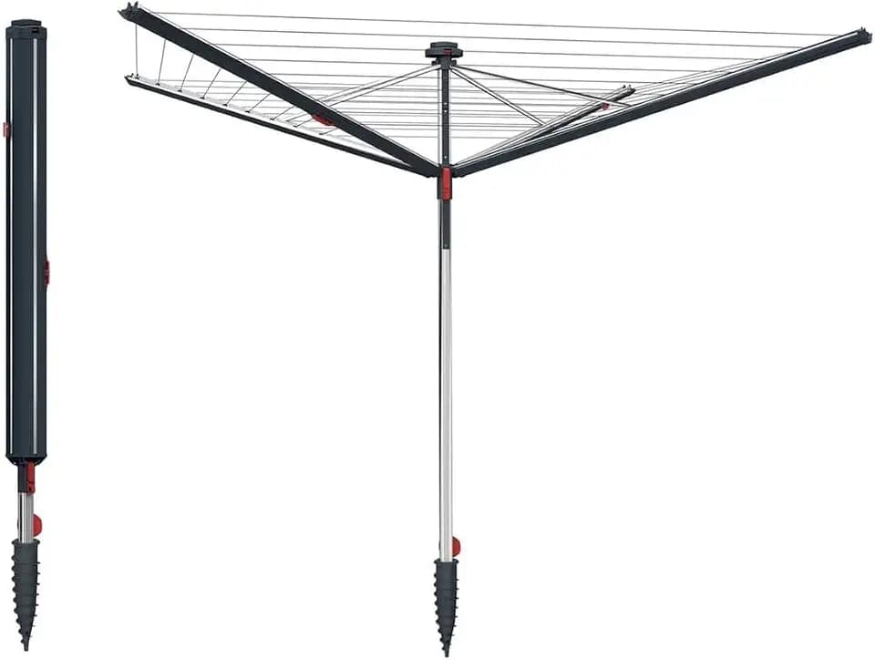 Vileda Sun-Rise Premium Wäschespinne, 50m Leinenlänge, wetterfest