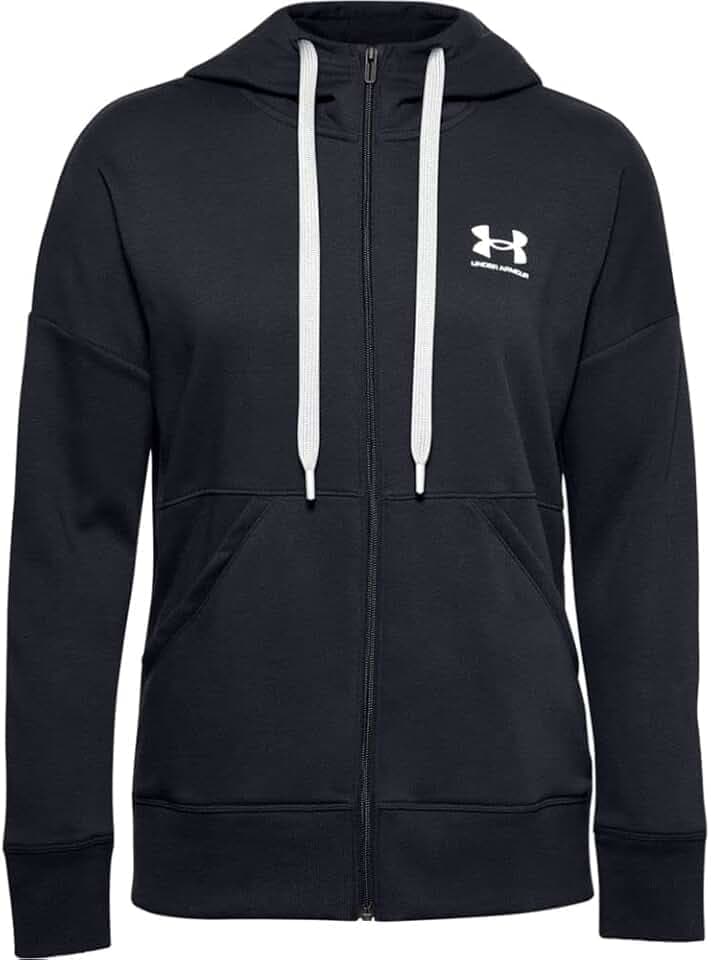 Under Armour Women's Rival Fleece FZ Hoodie, Gym Hoodie for Women, Comfortable Fleeced Ladies Hoodie