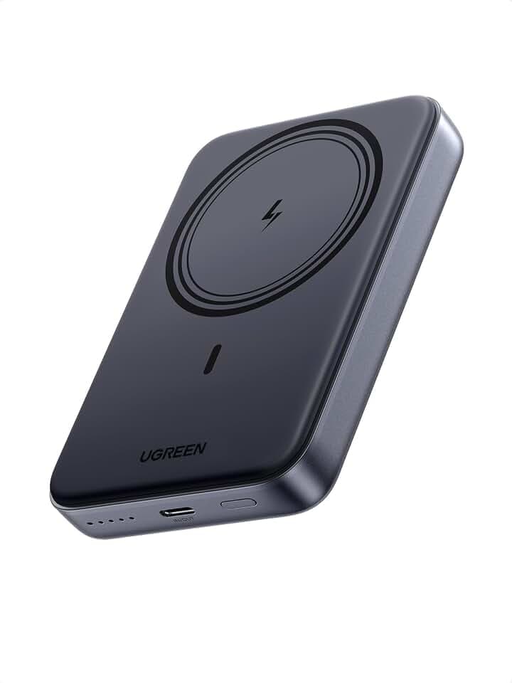 UGREEN Zapix 10000mAh 7.5W Powerbank Magsafe mit USB-C 20W | Hautfreundlich und Handlich, Starke Magnetkraft, für iPhone 17-12, Ideal für Reisen, den Weg zur Arbeit und Notfälle