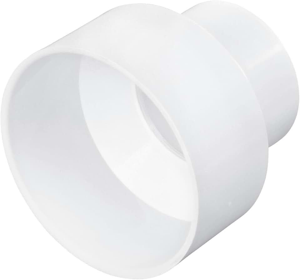 NDS 6P07 PVC S&D Increaser/Reducer Coupling, 4-Inch X 6-Inch, for Hub X Hub Solvent-Weld Connections, for use with 4-Inch & 6-Inch Sewer and Drain Pipe, White