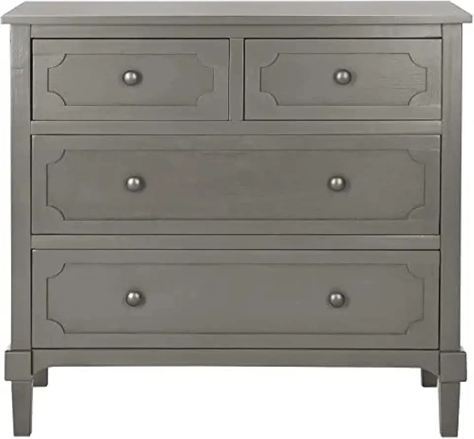 SAFAVIEH Modern Wooden Console with Storage, in Grey, 80 X 35 X 75