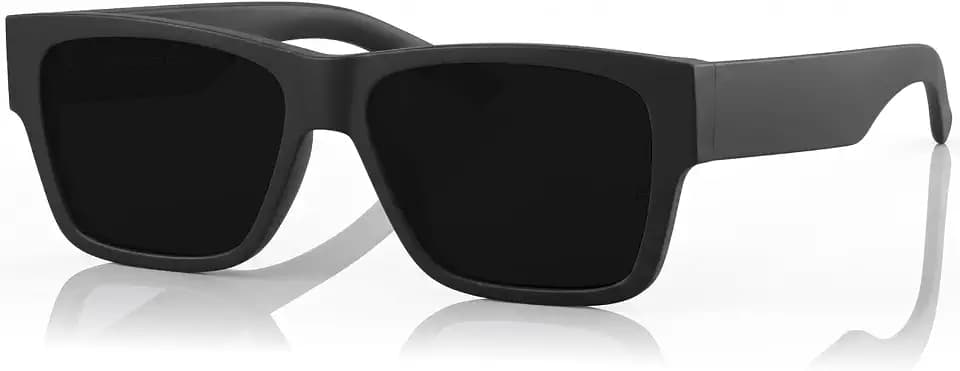 WISTON Z87 Sunglasses for Big Heads Men UV400 Protection,Ultra-Light TR90 Frame Large Fit Rectangle Shades W8709