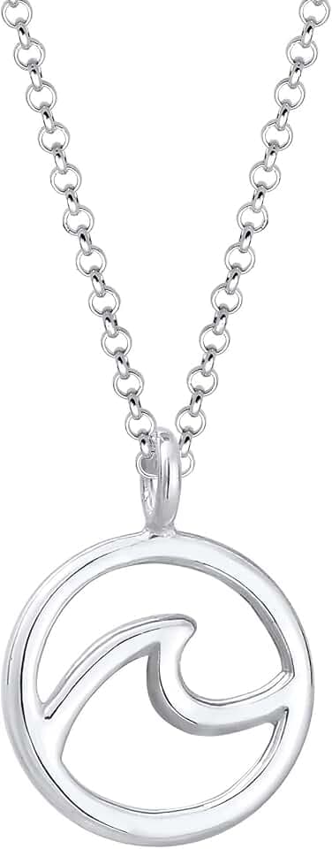 Elli Damen Erbskette Wellen Strand Welle Maritim in 925 Sterling Silber