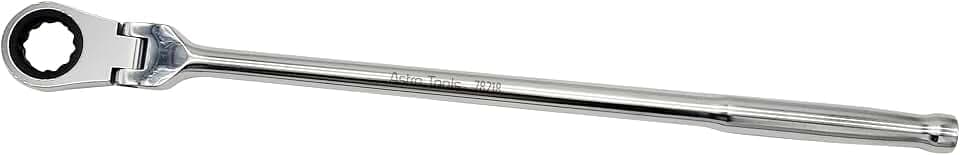 Astro Tool 78218 Extra-Long Flex Head Ratchet Wrench for 1/2" Nano Sockets