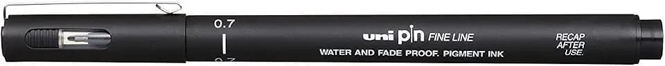UNI-BALL PIN DRAWING PEN FINELINER ULTRA FINE LINE MARKER 0.8mm BLACK Ink - [Pack of 3]