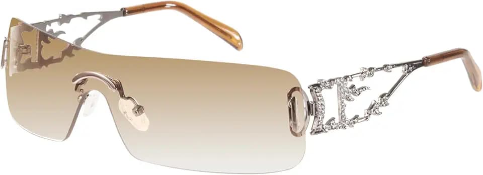 mosanana Trendy Y2K Sunglasses for Women Rimless Retro Style MS52350