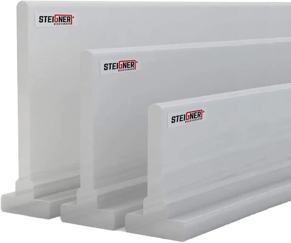 STEIGNER Duschdichtung Duschkabinen Dichtung 100cm SDD02-T-10 Silikon Wasserabweiser 10,5mm Höhe Silikondichtung Dusche Dichtprofil Duschabtrennung Schwallschutz Glastürdichtung Duschkabine