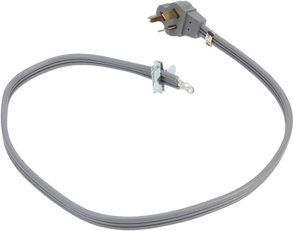 Whirlpool PT220L Genuine OEM Electric Power Cord For Dryers – Replaces 211053, 3389955, 4319131, 4392905, 4392905R, 661592, 687104, 694044, 694045, PS407504, W10830966