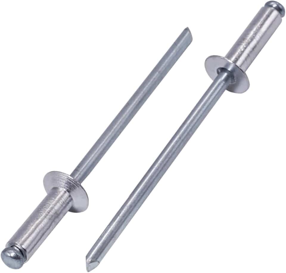 SKIR'CO (600 Stück) Aluminium Senkkopf Blindnieten 3,0 x 10 mm, Stahldorn, Popnieten