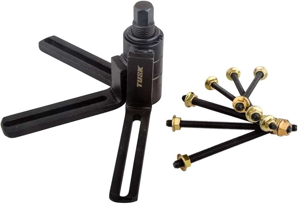 Tusk Crankcase Splitter/Separator Tool – Adjustable Arms & 6mm & 8mm Mounting Bolts for Vertically Split 2-Stroke and 4-Stroke Crankcases