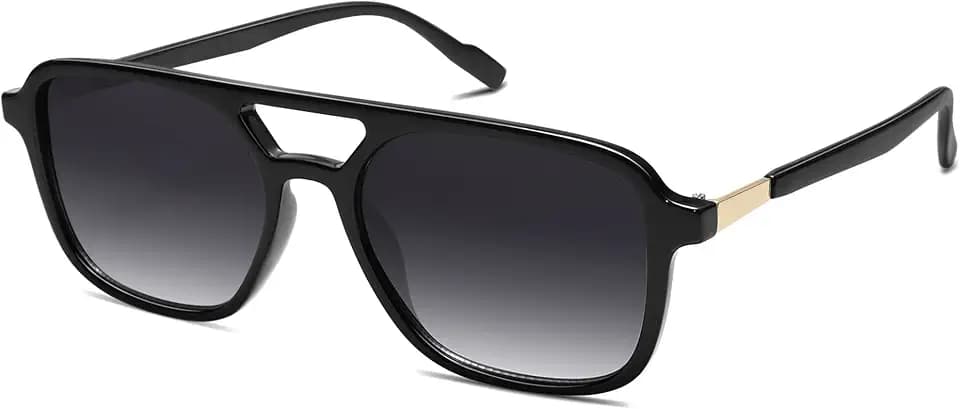 SOJOS Retro Aviator Sunglasses Womens Mens,Trendy Rectangle Shades SJ2202