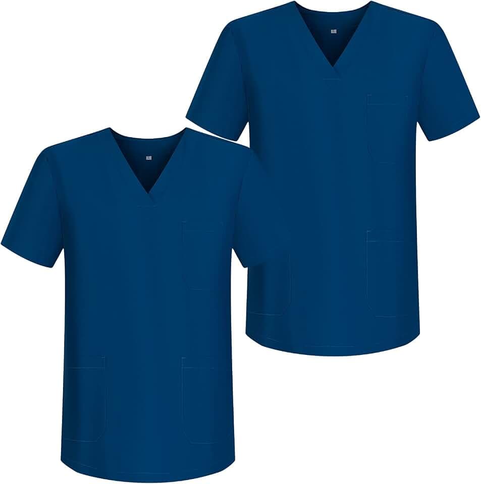 MISEMIYA - Pack*2 - Arbeitskleidung Unisex Spitze Kragen Kurze Medizinische Uniformen Unisex - Ref.817
