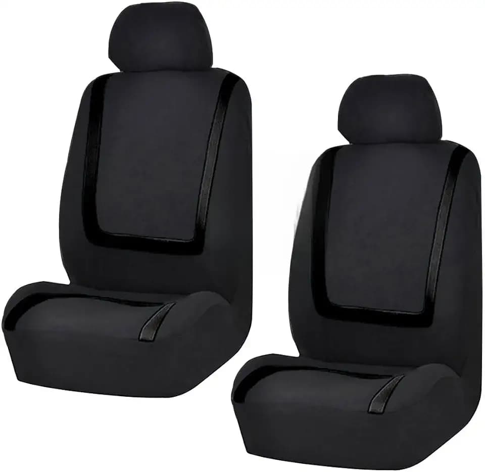 LAINLOY 2 Pack Car Seat Covers, Breathable Seat Protectors, Black