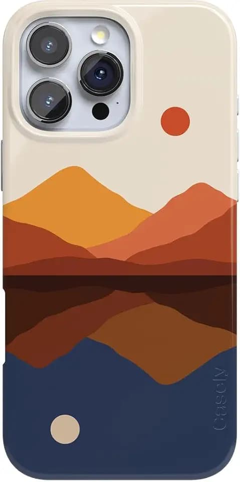 Casely iPhone 16 Pro Max Case | Opposites Attract | Day & Night Mountains | Compatible with MagSafe | Classic Ultra Slim Design