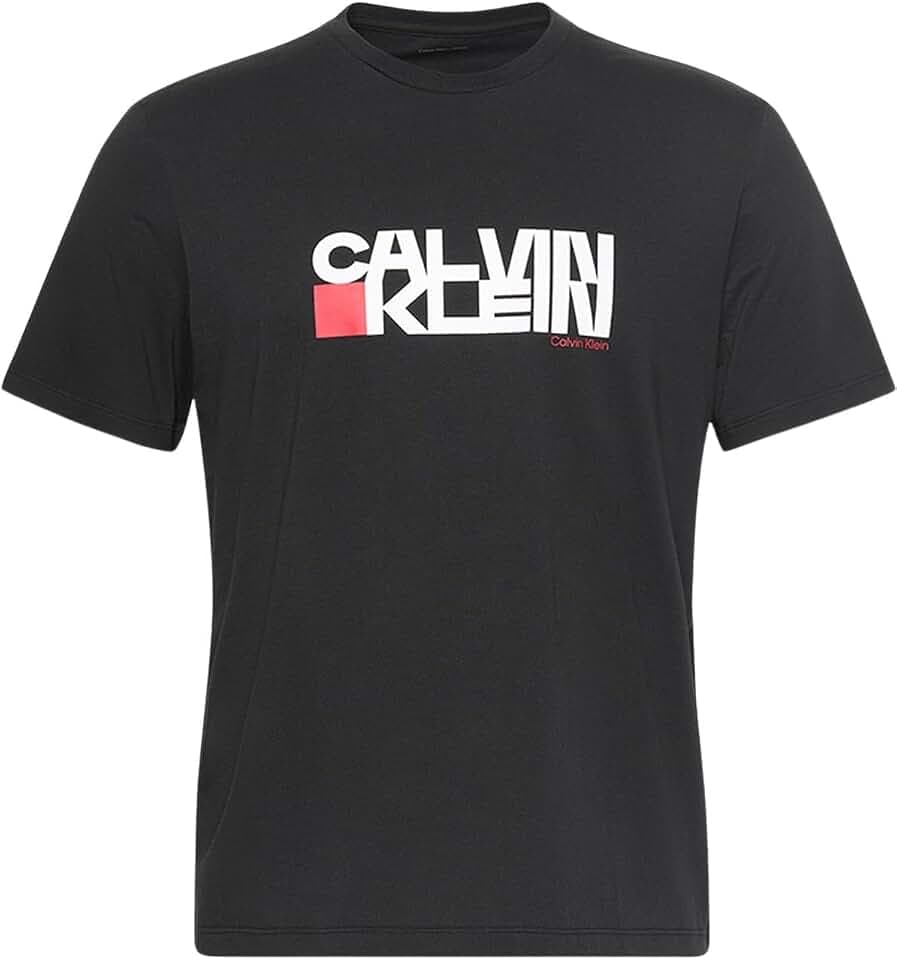 Calvin Klein Herren T-Shirt Kurzarm Redbox Graphic Tee mit Logo