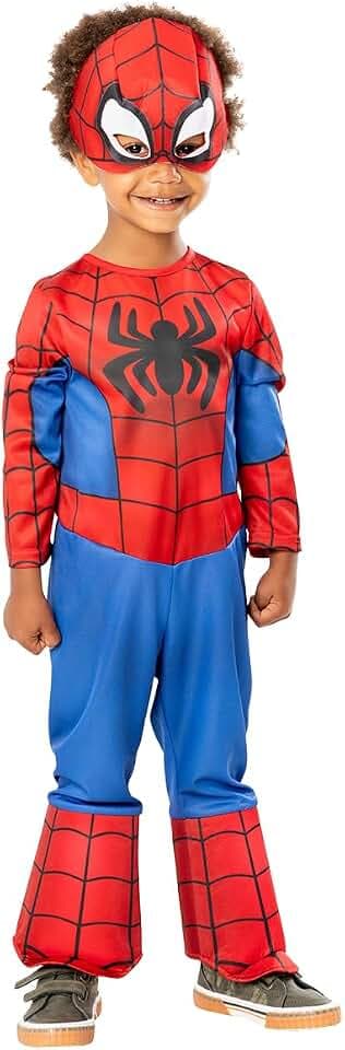 Rubie's Offical Spideman Marvel Costume, Kids Fancy Dress, Cartoon, Spidey Classic