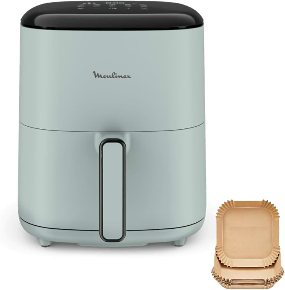Moulinex Easy Fry Pop EUCALYPTUS 5L, Air Fryer, bis zu 6 Personen, 10 intuitive Programme, digitaler Touchscreen, Zeit- und Energieeinsparung, EZ2454F0