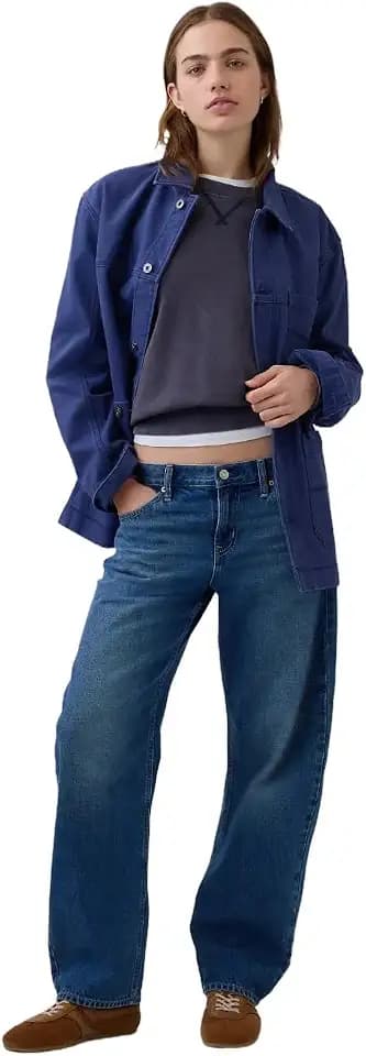 GAP Women's Low Rise Barrel Denim Jean