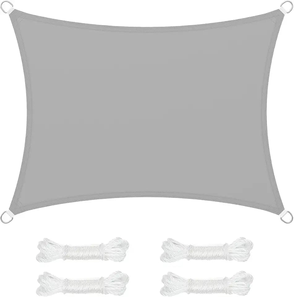 SONGMICS Sonnensegel 3 x 4 m, PES Polyester, wasserfest, UV-Schutz 93%