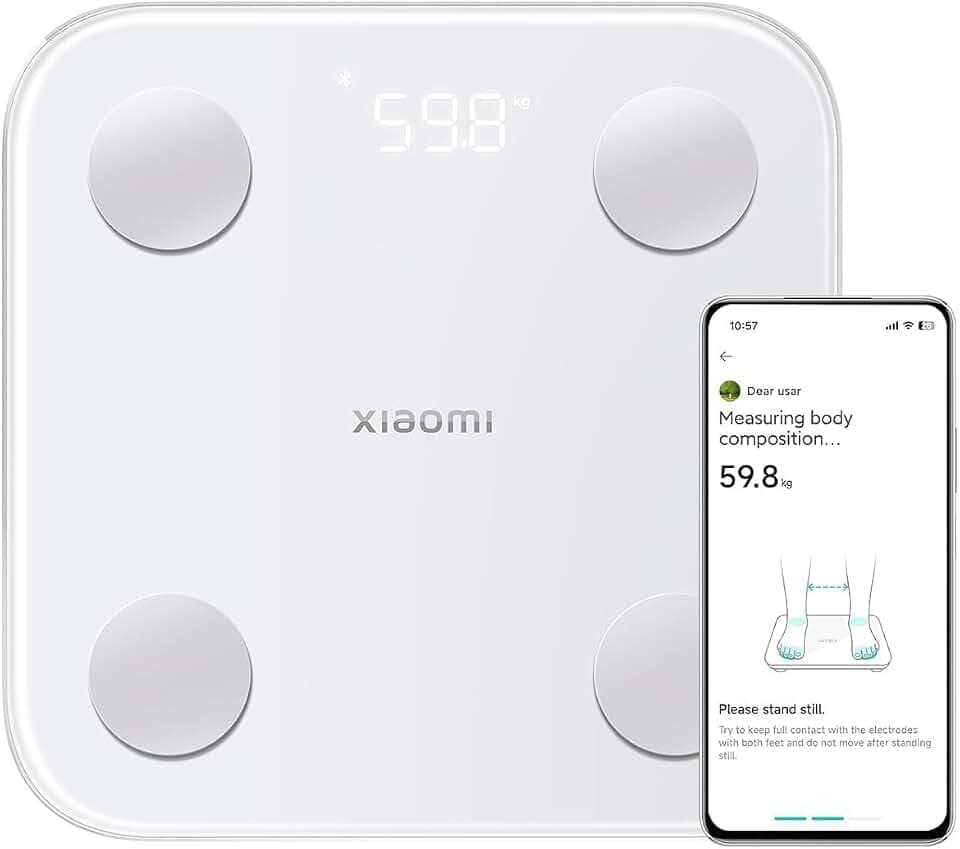 Xiaomi Mi Body Composition Scale S400 Personenwaage mit Dual-Frequenz-Messung, 25 Gesundheitsindikatoren, bis zu 150 kg und 100 g Genauigkeit