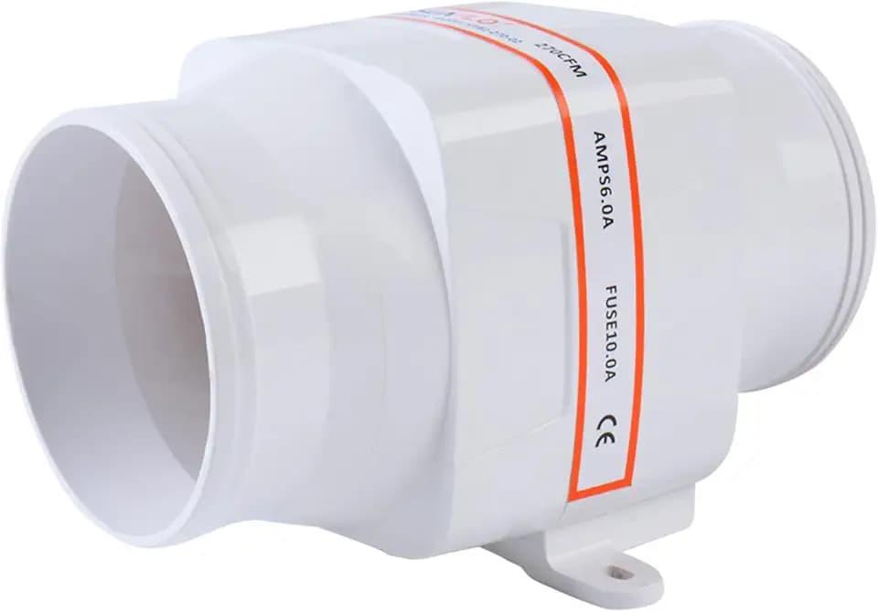 SEAFLO in-Line Marine Bilge Air Blowers- 12V, 3 or 4", 130-270 CFM Ultra-Quiet Operation 4 or 3 Inch for Yacht/Sailboat/Boat- ISO 8846, CE & RoHs Certified - 4-Year Warranty