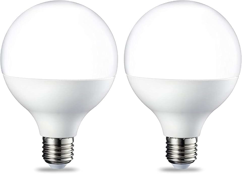 Amazon Basics LED-Leuchtmittel, Globe-Form (G93), mit Edisongewinde (E27), 14,5 W (entspricht 100 W), Warmweiß, nicht dimmbar, 2Stück