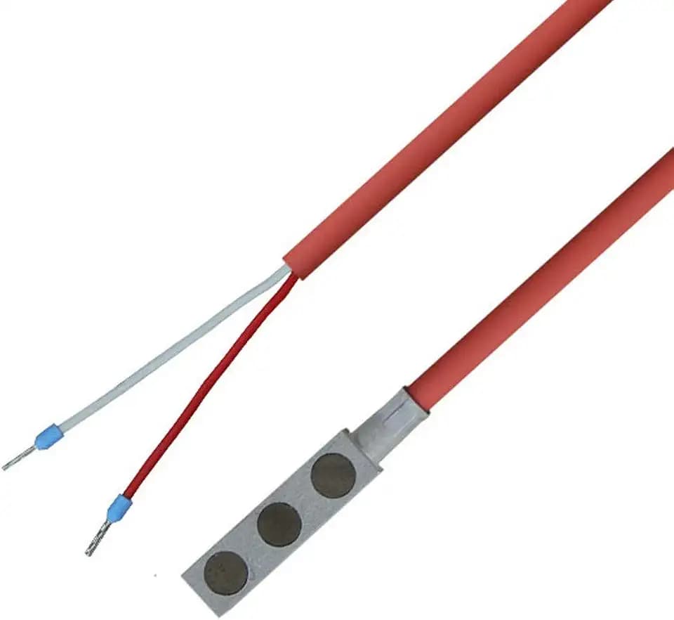 iOVEO 046MO01202 - PT100 - Magnet-Oberflächenfühler/Magnetfühler mit Silikon-Leitung bis 200°C, 2 Meter