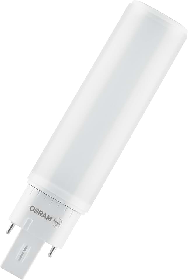 Osram DULUX LED Stiftsockellampe G24q 7W 770lm 6500K Ersatz Kompaktleuchtstoff EVG drehbar 30,000h quecksilberfrei einfache Montage IP20, Tageslichtweiß, White