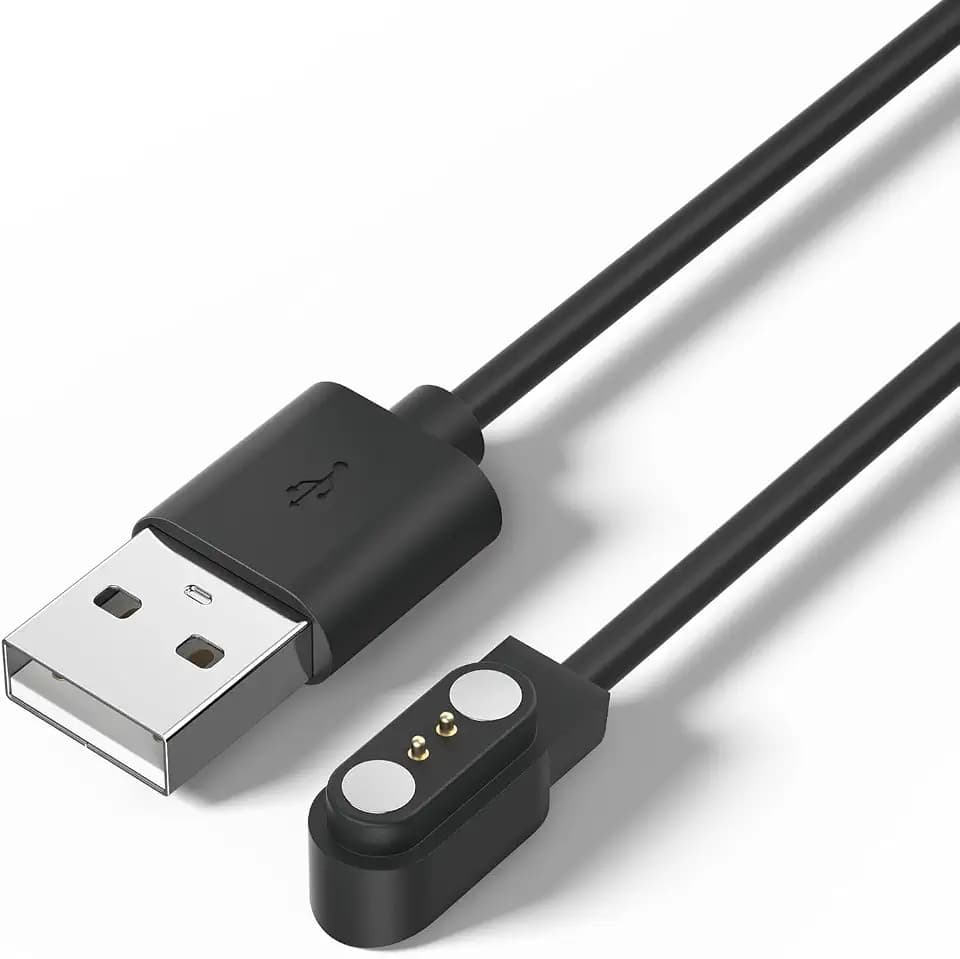 Meliya VeryFit Smartwatch Charger Cable, Magnetic 2 Pin Charging Cable for Veryfit Smart Watch IDW13, IDW19, IDW15, ID208, ID208 Plus, ID208BT, ID207, ID205L, ID206 and More (3.3FT)
