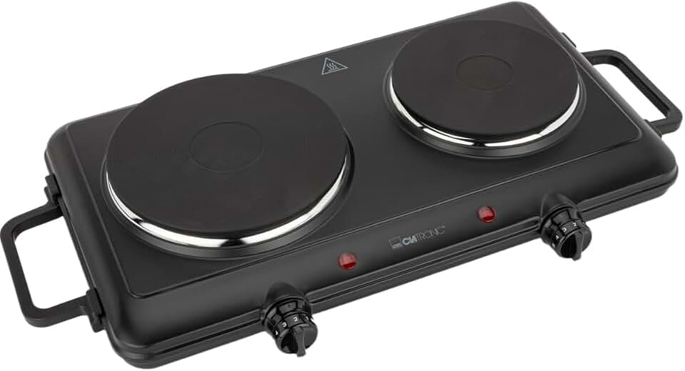 Clatronic Doppelkochplatte | Ø ca. 180mm & 150mm | DKP 3583 schwarz