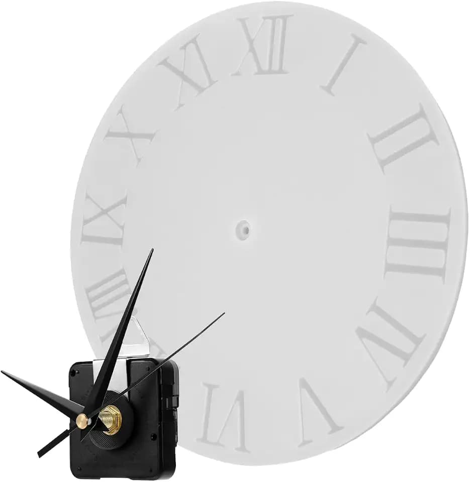 Housoutil Silikonform Uhr Mit Uhrwerk Wanduhr Römische Ziffern Diy Uhr