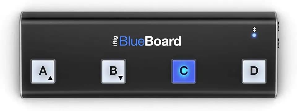 IK Multimedia iRig BlueBoard Bluetooth MIDI Pedalboard Kontroller für Apple iPhone/iPod/iPad und Mac, schwarz